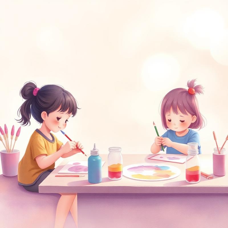 Enfants faisant des activités créatives